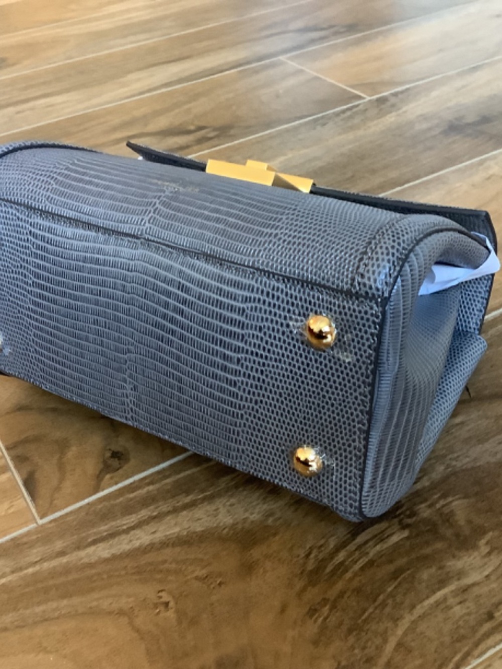 NEW Demellier Paris lizard embossed in Gray - Picture 8 of 9